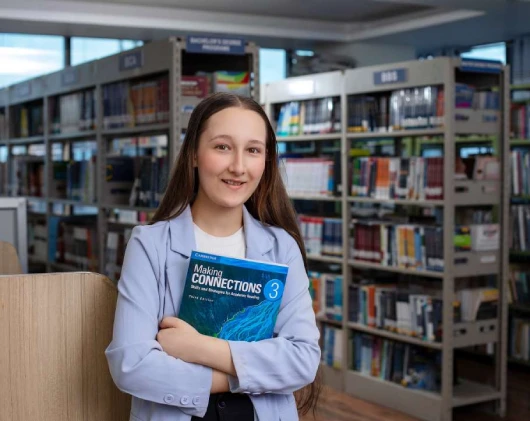 A Student at Library